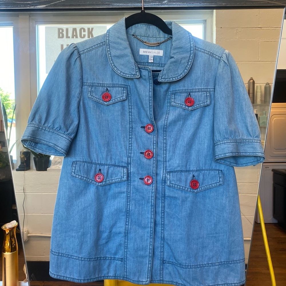 Blue jean shirt